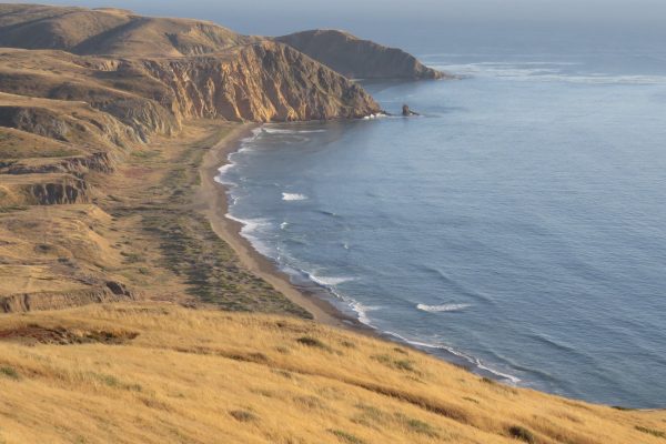 Christy Beach on west side of island